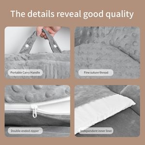 Wholesale Multi-functional Baby <b>Nest</b> Lounger Minky Fabric Infant <b>Sleep</b> <b>Nest</b> Foldable Portable Baby Bed for Newborn - Product Image 4