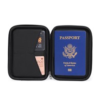 Porta Pasaportes Antirrobo con Escaneo RFID, Bolsa para Documentos, Porta Tarjetas, Funda Protectora Impermeable, Bolsa de Almacenamiento para Viajes