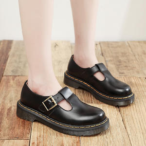 Chaussures <span class=keywords><strong>Mary</strong></span> Jane en Cuir Véritable Style Britannique à Bride en T pour Femme, Semelle Épaisse, Décontractées et Tendance pour l'Automne - Product Image 4