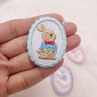 Lot de 4 patchs thermocollants Lapin pour vêtements, chapeaux, sacs, chaussettes, pour cadeaux DIY, activités commerciales, décoration, personnalisables