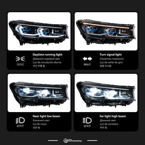 Gruppo Fari a LED Proiettori Compatibili con <span class=keywords><strong>BMW</strong></span> Serie 7 G11 G12 2016-2018, Senza Modifiche al Paraurti, Occhio Dorato - Product Image 5