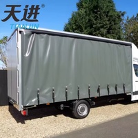 Bâche en tissu PVC enduit haute résistance TIANJIN 900 GSM, rideau latéral en tissu PVC pour publicité sur camions et chargement de remorques