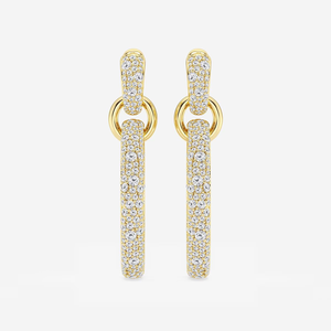 Elegantes Pendientes de Aro con Diamantes Cultivados en Laboratorio de 1 1/2 Quilates, Corte Princesa, con un Brillo Radiante, Joyería de Lujo Ética para Mujer - Product Image 5