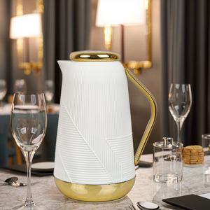 Cafetière arabe de haute qualité Café thermique isolé Bouilloire à café en verre <span class=keywords><strong>1L</strong></span> <span class=keywords><strong>Théière</strong></span> <span class=keywords><strong>thermos</strong></span> avec doublure en verre rose - Product Image 1