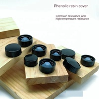 400 couvercle en bakélite en résine phénolique bouchon de bouteille liquide étanche pour bouteille en verre Boston bouchon en forme de cône en plastique noir 18mm- 28mm