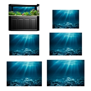 Pvc <span class=keywords><strong>Aquarium</strong></span> Achtergrond Poster 3D <span class=keywords><strong>Aquarium</strong></span> Muur Papier Sticker Decoratie - Product Image 2