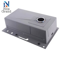 de cuisine en acier inoxydable 304 de qualité supérieure, lavabo rectangulaire à une cuvette avec surface nano monotrou