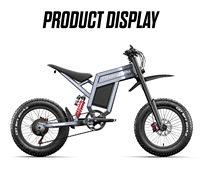 Vélo électrique tout-terrain Softail 7 vitesses avec moteur arrière sans balais 20*4.0" 60V 1500W et batterie au lithium