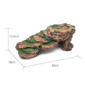 Rifugio in resina a forma di roccia <span class=keywords><strong>per</strong></span> rettili, decorazione <span class=keywords><strong>per</strong></span> <span class=keywords><strong>acquario</strong></span>, piattaforma <span class=keywords><strong>per</strong></span> il basking di pesci, lucertole, tartarughe, rifugio <span class=keywords><strong>per</strong></span> ragni e gechi - Product Image 2