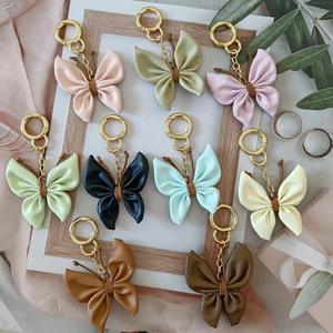 Porte-clés en cuir 3D papillon de luxe BeRich, accessoires mignons pour animaux, porte-clés pour sac de voiture pour femmes, pendentif, idée cadeau, haute qualité - Product Image 2