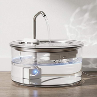 Fontaine à eau pour chat EUR PET élégante, ultra-silencieuse et durable, écologique, capacité de 108 oz/3,2 L, facile à nettoyer pour les chats