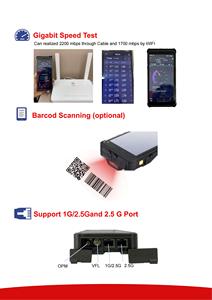 S357 V3 Viễn Thông kiểm tra PDA Android 13 OS PDA Wifi speedtest lên đến 2300M Wifi Phân Tích <span class=keywords><strong>Lan</strong></span> Port 2.5g RJ45 Mạng Tester - Product Image 4