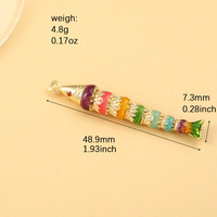 Nouveau Style plaqué or collier en acier inoxydable émail coloré coquille de poisson Animal de mer breloques en laiton pour la fabrication de bijoux pour enfants