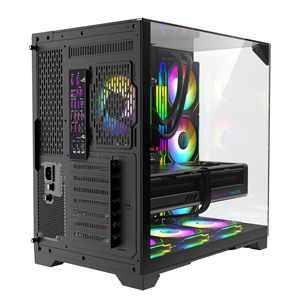 Thiết kế mới sang trọng chơi game trường hợp máy tính 3 sidestempered Glass Full View PC chơi Game trường hợp hỗ trợ 360mm tản nhiệt ATX Gamer PC trường hợp - Product Image 3