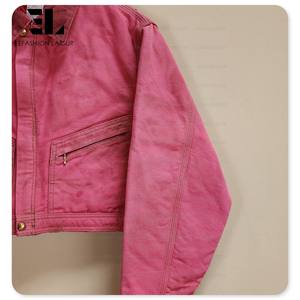 لارسور مخصص ضيق غسل القذرة الثقيلة قماش البط بوكسي عمل سترة المحاصيل خمر الانتحاري عامل ديتروي كاربنتر سترة عمل روتيني - Product Image 2