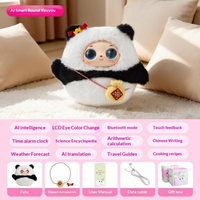 Ensemble de jouets en peluche intelligents IA 4 en 1 avec chat vocal IA GPT - Compagnon émotionnel interactif en peluche Chat Chien Lapin Panda