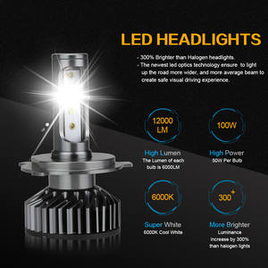 Ampoule LED Super Lumineuse H4 9005 9006 Stroboscopique Clignotante 6000K Voiture H11 H4 Hb3 9006 Ampoule LED <span class=keywords><strong>F2</strong></span> LED ZES H4 LED H4 Phare LED - Product Image 3