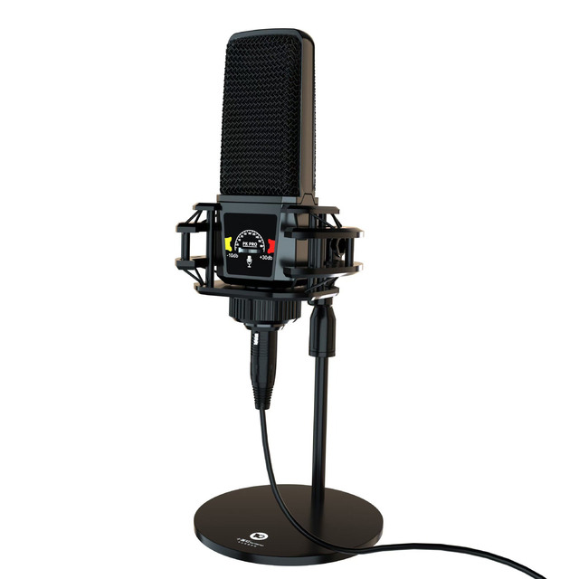 Tenlamp PKPRO Large Diaphragm Condenser Mic 26Mm Gold-Plated Head Phantom Power USB/XLR Dual-Circuit Gaming Streaming Podcast