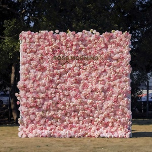 Muro de Flores Artificiales Romántico Multicolor, Varios Diseños, Fondo para Bodas, Eventos Comerciales, Cabina de Fotos, Duradero y Resistente a la Decoloración - Product Image 1