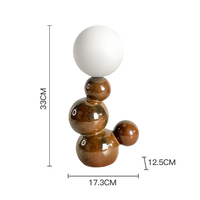 Lampe de table électrique LED au design moderne et simple en céramique avec base d'ampoule G9, abat-jour marron, décoration d'intérieur