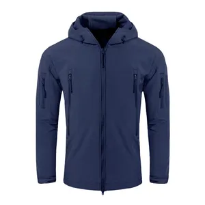 Men's Outdoor Tactical Combat Jacket Hoody Winter Solid Camouflage Jacket Coat Sport Uniform Waterproof Softshell Jacket