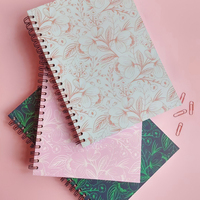 Carnet de notes Kawaii en gros, pages colorées A4, reliure spirale pour enfants, étudiants, fournitures scolaires, logo personnalisé en gros