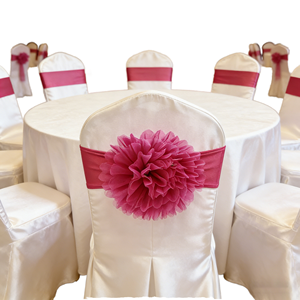 Banda Elástica de Organza Hecha a Mano para Sillas, Decoración Reutilizable para Sillas de Boda y Banquetes - Product Image 1