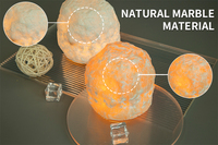 Nouveau design lampe de table sans fil Support modèles personnalisés AAA batterie LED lampe de chevet réglable pour la maison lampe au sel de l'himalaya