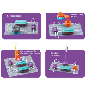 HSD Kinder STEM Wissenschaftsexperiment Plastik-Elektronik-Bausteine Lernspielzeug-Set ohne Batterie für Alter 4-14 - Product Image 3
