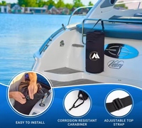 Poubelle de bateau réutilisable à la mode avec caractéristiques USB et RFID doublure en PVC fermeture à glissière pour le camping en plein air et la pêche en barge