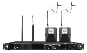 Microphone sans fil professionnel UHF à double canal XLR AD600 True Diversity avec suppression du bruit pour les spectacles sur scène, les enseignements en église - Product Image 4