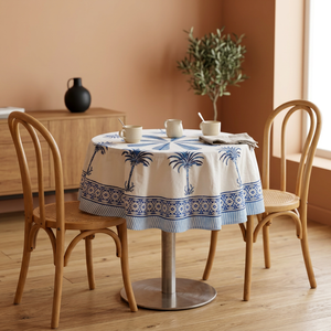 <b>Round</b> Cotton Hand Block Printed <b>Tablecloth</b> Floral Pattern Washable Durable <b>Table</b> Cover <b>for</b> Home Party Wedding - Product Image 3