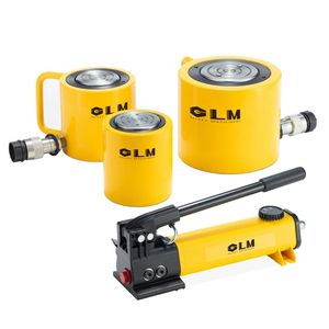 בוכנות הידראוליות GLM 75 טון, מקבילות ל-Enerpac, נמוכות גובה פעולה, פעולה בודדת, מופעלות ידנית/חשמלית/במשאבת אוויר, דגם RCS75-50, 50 מ\"מ - Product Image 3