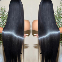 Perruques en cheveux humains indiens densité 250, sans colle, entièrement en dentelle, vierges, cuticules alignées, cheveux indiens bruts non traités, perruque frontale en dentelle HD