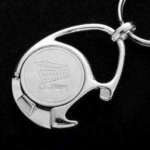 Blank Custom Logo China Manufacturer <b>Personalized</b> Metal Coin Holder <b>Keychain</b> Shopping Cart Bottle Opener Chip Trolley Token Coin - Product Image 5