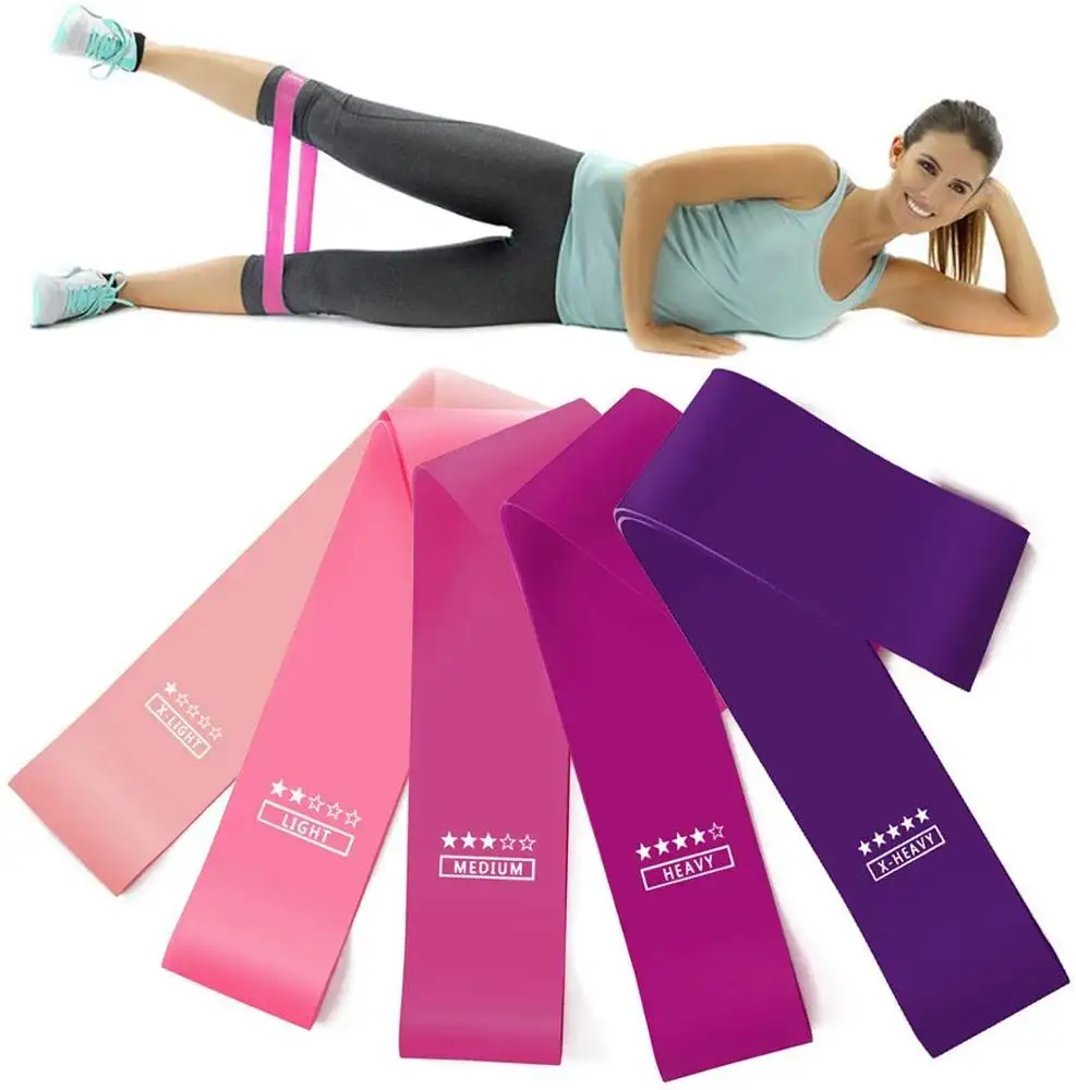 Custom Printed Logo 12 inch Latex Exercise bands/ Yoga Workout Resistance loop Bands/ Fitness Elastic booty Bands