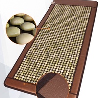 Matelas de massage en pierre de jade à infrarouge lointain, tapis chauffant électrique avec thérapie aux ions négatifs et physiothérapie infrarouge pour le corps