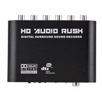 Decodificador de Audio 5.1, Conversor Digital Coaxial a Analógico, Compatible con Dolby DTS para Cine en Casa