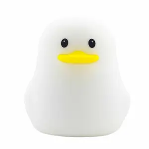 Hot Selling Rechargeable Silicone Cute Duck Bed Lamp Night Light For Kids Room