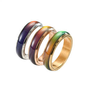 Anillos Impermeables que No se Deslustran, Chapados en Oro PVD de 14k y 18k, Anillos de Moda de Acero Inoxidable 316L para Mujeres y Hombres - Product Image 5