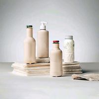 Emballage de bouteilles en papier moulé en pulpe de canne à sucre biodégradable personnalisé pour les cosmétiques et les articles de première nécessité