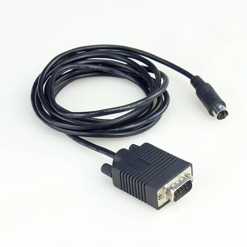 DB9 cable to Mini DIN 8Pin programmer power cable Computer Video Wire