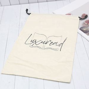 Custom <b>Drawstring</b> Cotton Muslin Bags Unbleached Fabric Wrap Gift Clothing Shoes Organic Natural Cotton <b>Pouch</b> - Product Image 5