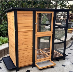 Gabbia per Piccioni in Legno Massiccio Spaziosa, Voliera da Esterno per Allevamento, Rete Ventilata, Porta Sicura, Design Antipioggia e Anti-Fuga per Piccioni - Product Image 6