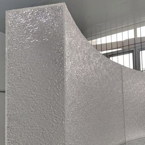 แผ่นกั้นหน้าจอพลาสติกอะคริลิครูปแบบคลื่นอินทรีย์สำหรับห้องนั่งเล่นเฟอร์นิเจอร์บ้าน - Product Image 5