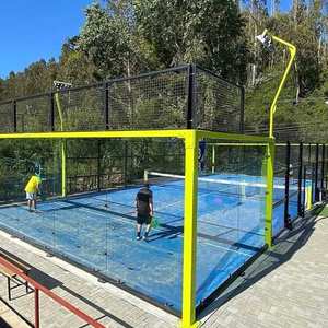 Gran <span class=keywords><strong>descuento</strong></span> Cancha <span class=keywords><strong>de</strong></span> tenis <span class=keywords><strong>de</strong></span> Pádel panorámica 20*10 M Tamaño Deportes al aire libre Cancha <span class=keywords><strong>de</strong></span> Pádel Certificación CE Cancha <span class=keywords><strong>de</strong></span> tenis <span class=keywords><strong>de</strong></span> pádel - Product Image 5