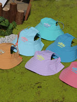 Chapeau Bob pour Chien en Nylon Respirant d'Été avec Sangle Mentonnière Réglable - Protection Anti-UV pour Activités de Plein Air et Pêche