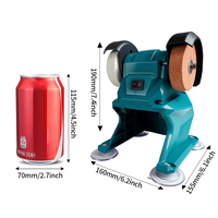Machine à double meuleuse électrique E-God pour le polissage micro-brut et fin, avec meule et pierre à poncer
