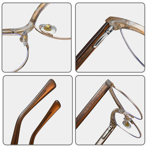 กรอบแว่นตาทรงแคทอายทันสมัย ​​TR90 พร้อมขาแว่นโลหะแบบสปริง น้ำหนักเบา ป้องกันแสงสีฟ้า ดีไซน์สำหรับทุกเพศ - Product Image 3