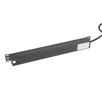 Unidad de Distribución de Protección Contra Sobrecargas 1U de 8 Vías, PDU Universal para Montaje en Rack, Toma de Corriente para Gabinete de Centro de Datos y Servidores